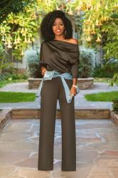 Black Off Shoulder Jumpsuit