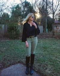 How to Style Olive Jeans 3 Ways