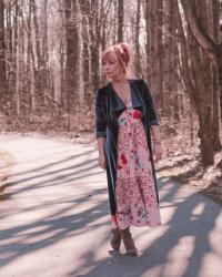 Pink Boho Maxi Dress & Duster: Friday With Friends