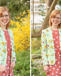 Outfit | Mintgroene blazer met bloemen