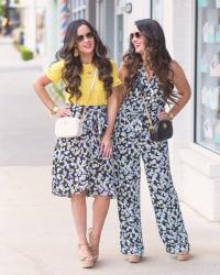 Floral Jumpsuit & Skirt Sister Style + 40% Off Promo!