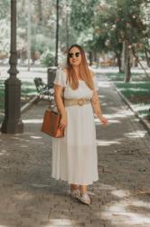 White dress; With Yoins, Yours clothing, Paco Martinez & Tendencias moda y complementos.