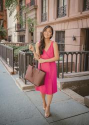 Pink Wrap Dress for Work + 40% Off!