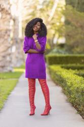 Knit Sweater Dress + OTK Boots