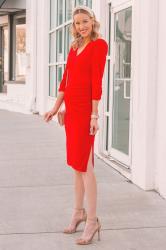 Ultra Flattering Red Dress for Valentine’s Day