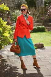 Colour Injection • Spring Outfit • Turquoise and Orange