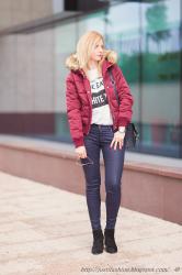 Burgundy jacket