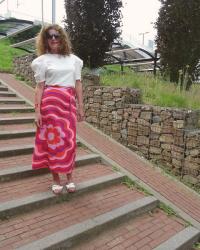 Pink Linen Skirt &amp; Fancy Friday linkup