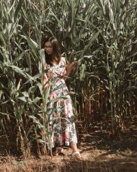 Sukienka maxi w tropikalny print | Dresslily 