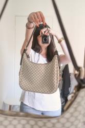 Zoom sur le sac hobo Macadam Céline vintage