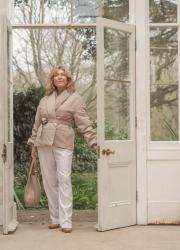 A posh puffer jacket perfect for spring