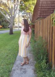 Lemon Stripe Utu Skirt and Terra T-shirt