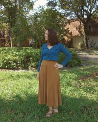 Sew with Me: Vogue 1914 Teal Cropped Cardigan