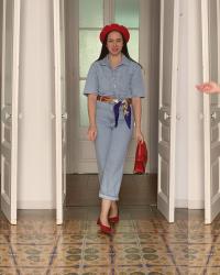 How to style a denim jumpsuit