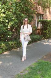 Summer Style: Puffed Sleeve Crop Top + White Jeans