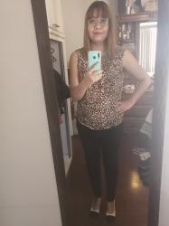 Outfit propio: Blusa de animal print + jeans negros.