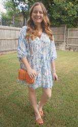 Blue Dresses and Small Orange Love Bag