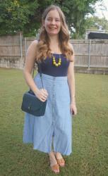 Midi Skirts and Tank Tops With Love Too Bag