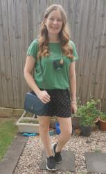 Green and Black Outfits With Love Too Bag