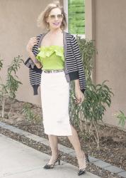 Easy Options For White Denim Skirt Outfit Ideas