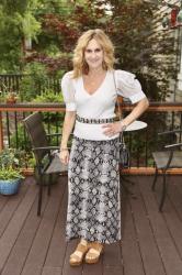 How to Master Snakeskin Sensational Style in a Printed Maxi Skirt