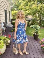 Keeping Cool While Getting my Summer Swing on in a Flirty Blue Dress