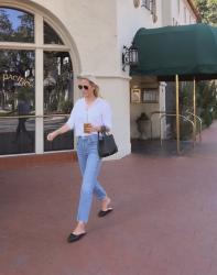 Jeans + white button down