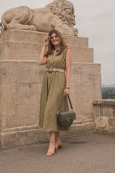 How to Style a Khaki Safari Dress in the City