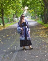 Autumn Layering Robe and Dress Outfit