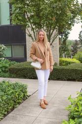 Fall Style: Classic Tan Blazer + Loafers