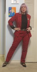 The Red Leopard Denim Suit 