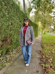 Burgundy jumper & blazer - Chicandstylish Linkup