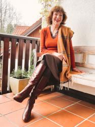 Herbstmode in Strick und Tweed