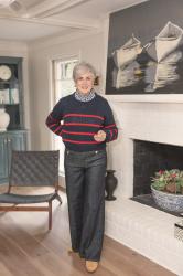 Effortless Preppy Style: How to Rock Jeans and a Striped Sweater