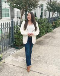 Fall Outfit | Ivory Cardigan Sweater