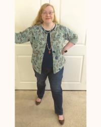 How to Wear a Floral Cardigan in Fall + DIY Jewelry Set Inspired by a Shirt