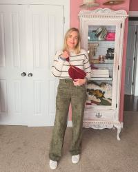 Seven Outfits with Olive Green Pants