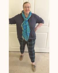 Fall Scarf Print Mixing With the Thrifty Six