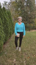 Aqua Sweater 3 Ways for The Ageless Style Link Up