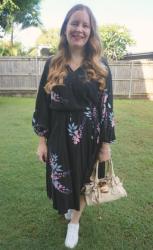 Kmart Floral Print midi Dresses And Small Chloe Paddington Bag