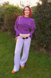 Purple Sparkly Frill Jumper + Style With a Smile Link Up