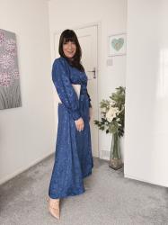 Metallic Blue Maxi Dress - Chic & Stylish Linkup. 