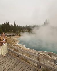 West Thumb in Yellowstone and A Peek at the Tetons