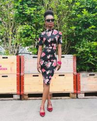 Basel Florals: Floral Bodycon Dress Vibes in Basel