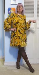 Yellow Floral Velvet