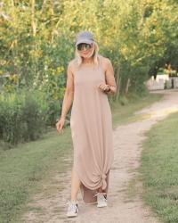 Outfits with a Dress & Sneakers