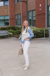 Spring Style: Sweater Vest + Denim Shirt