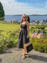 Spring Style: Mixed Media Tank Dress + Strappy Flat Sandals