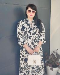 Wiosenna stylizacja do pracy z sukienką bonprix