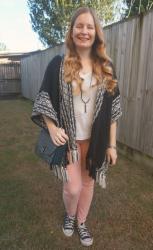 Pink and Black Jeans and Tee Outfits With Love Too Bag